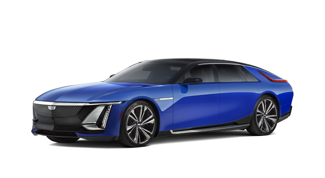 A Side Profile of the Blue 2026 Cadillac CELESTIQ