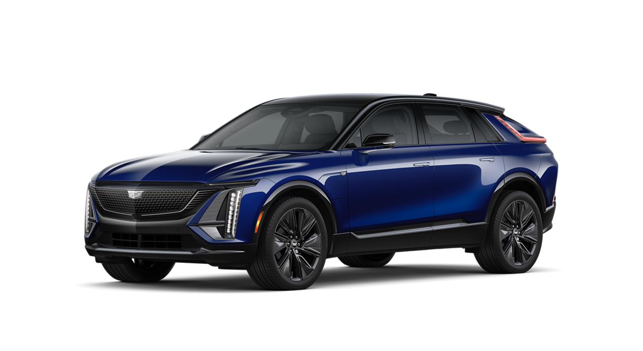 A Side Profile of the Dark Blue 2026 Cadillac LYRIQ