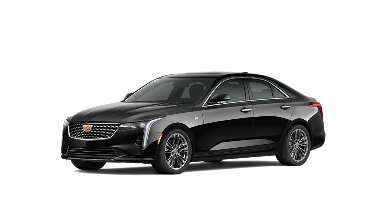 A Side Profile of the Black 2026 Cadillac CT4