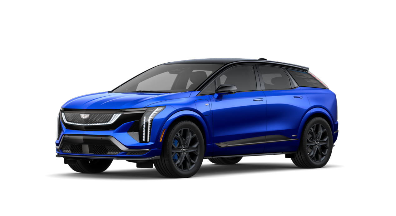 A Side Profile of the Blue 2026 Cadillac OPTIQ-V