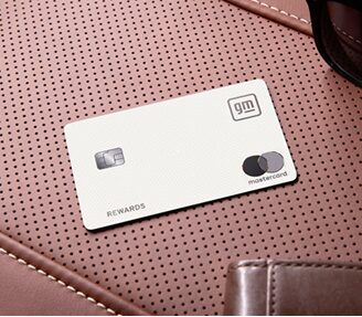 A White GM Mastercard on a Car Seat