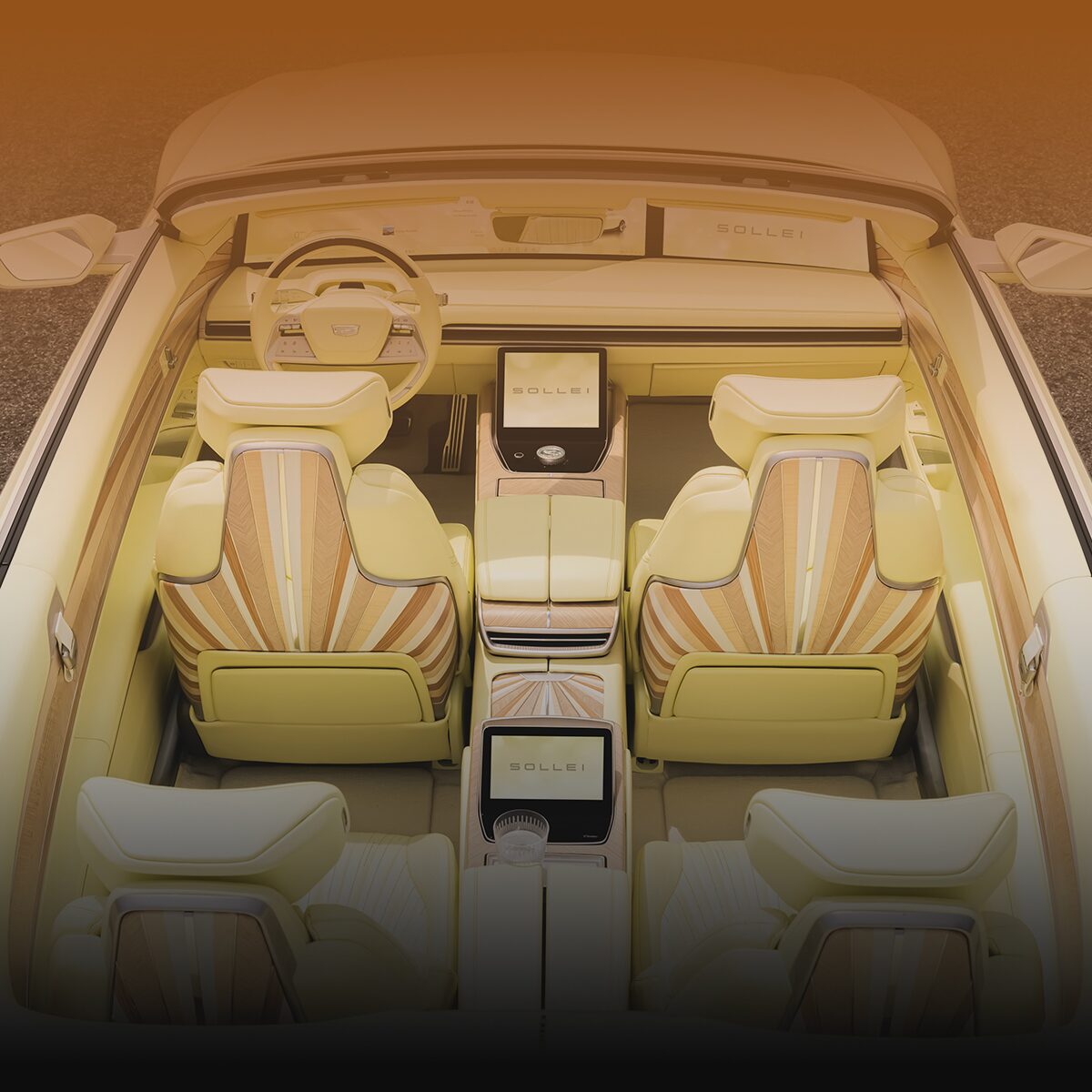 Top View of the Cadillac Sollei Concept Vehicle Interior