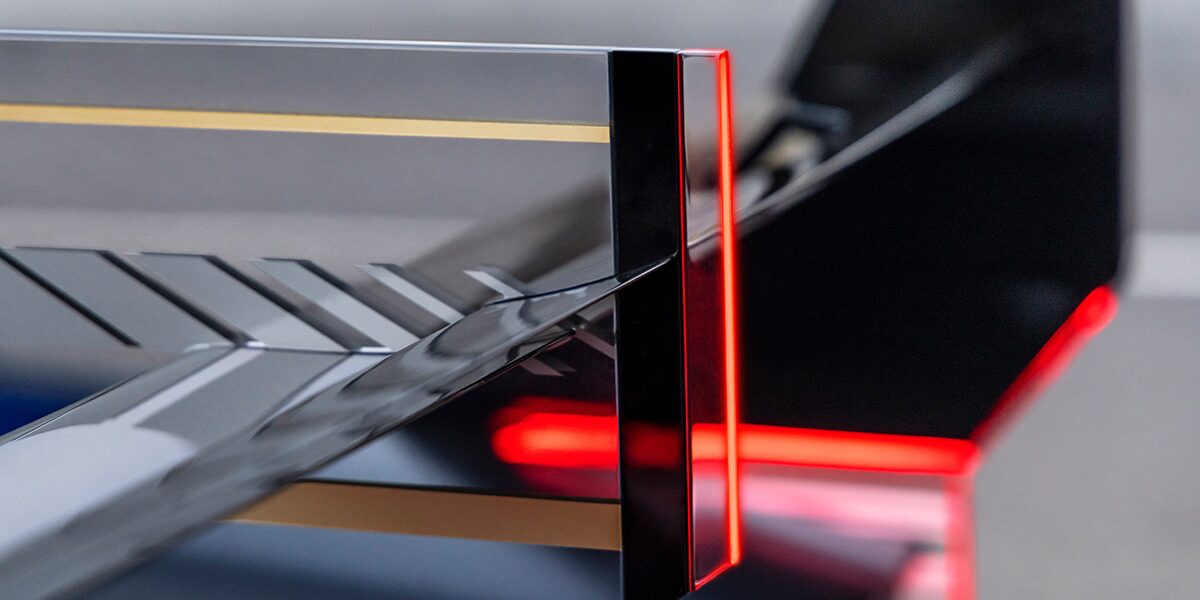 Close-up of the Cadillac GTP Hypercar Concept Vehicle Tail Light