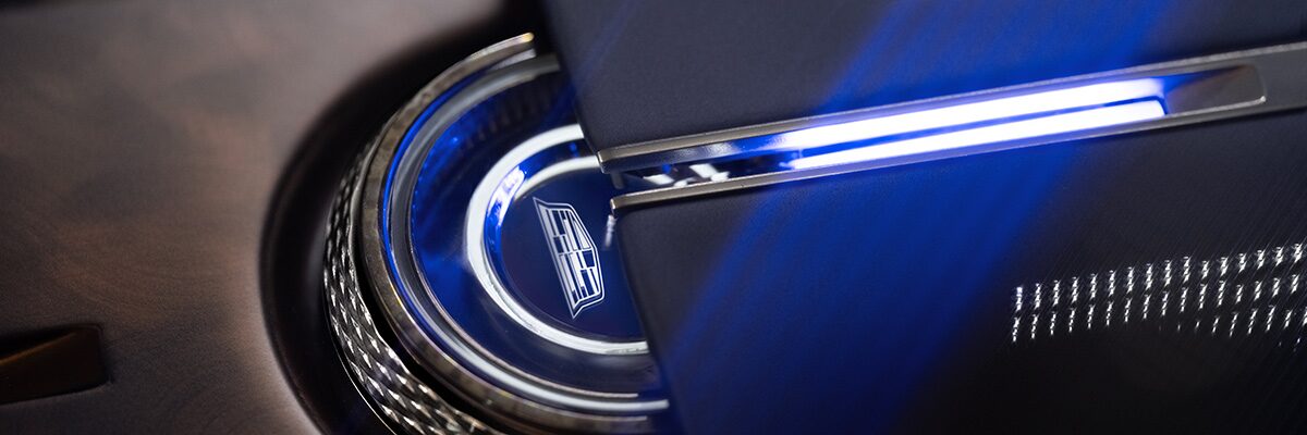 Close-up of the Cadillac Opulent Velocity Concept Vehicle's Shifter