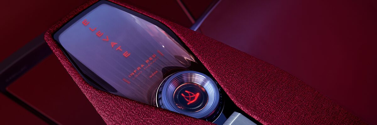 Close-up View of the Elevate Infra Red Light Energy Mode Knob in the Cadillac Elevated Velocity Concept Vehicle