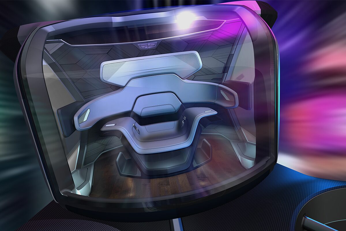 Close-up of the Cadillac PersonalSpace Concept Vehicle Seat
