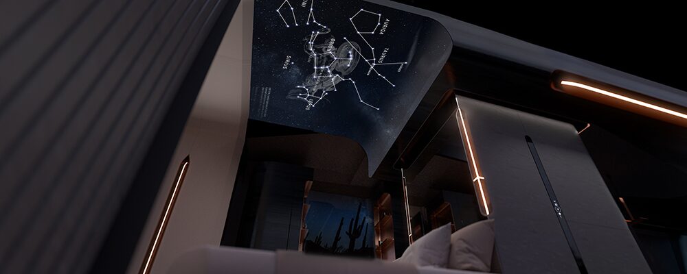 Star Gazing Map on the Roof of a Cadillac OpenSpace Concept Vehicle
