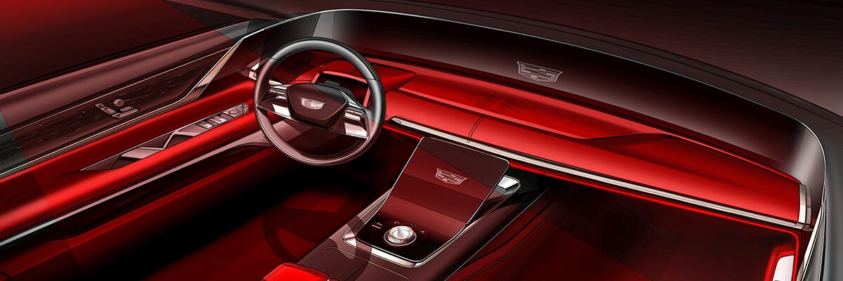 Top View of a Cadillac Concept Vehicle's Interior