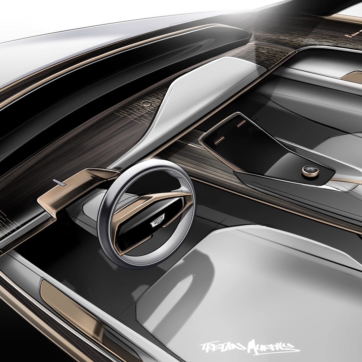 Futuristic Interior Concept Of A Cadillac Vehicle