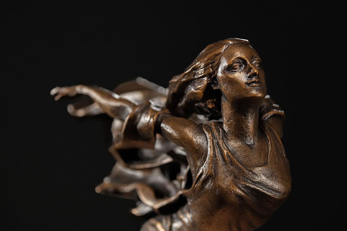 Close-Up Of Bronze Cadillac Hood Ornament