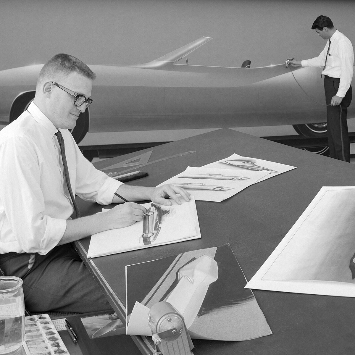 Designers at work in the studio, 6/3/1965