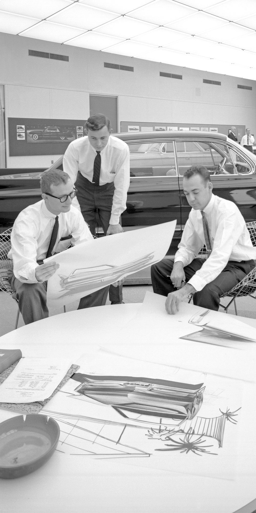 Ron Hill, Ed Taylor and Jerry Brochstein in the studio, 11/9/1960