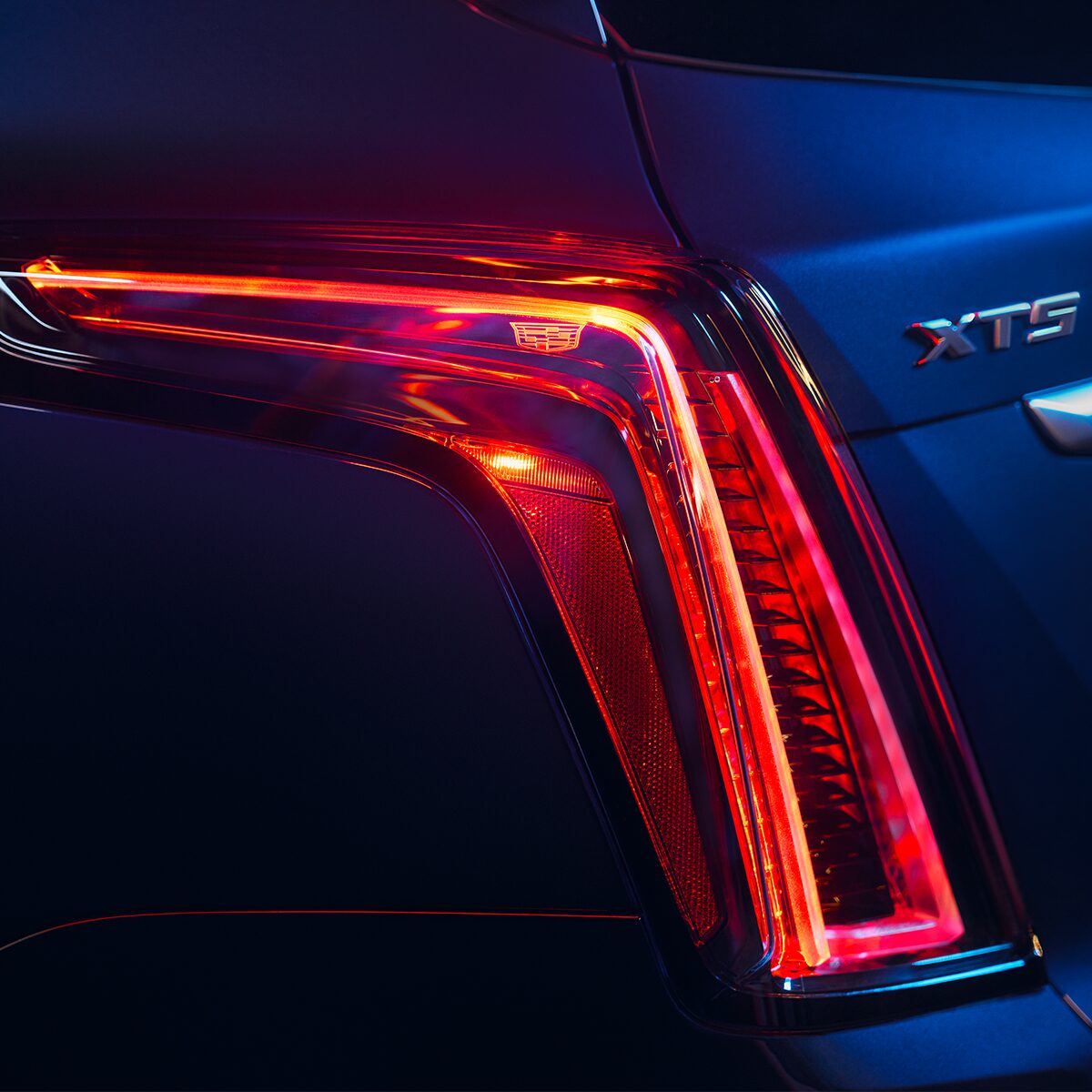 Close Up of The Rear Tail Lamp on the Exterior of The Cadillac XT5