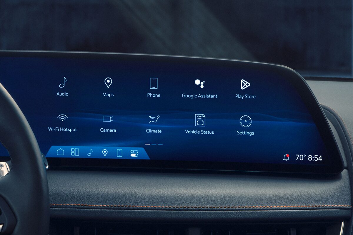 The Infotainment System Touch Screen Display Inside the 2025 Cadillac CT5