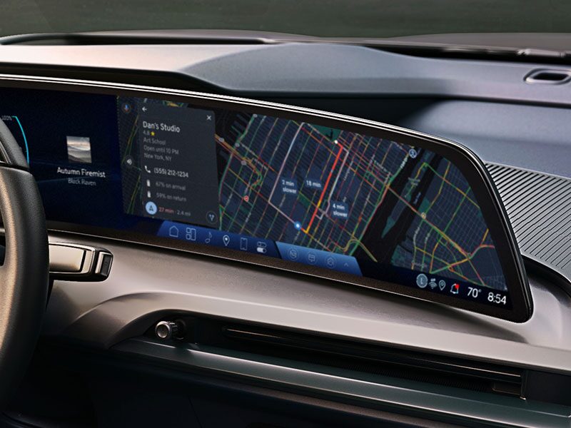 Close-up of the 2026 VISTIQ Display Screen Utilizing Google Built-In Compatibility with Navigation