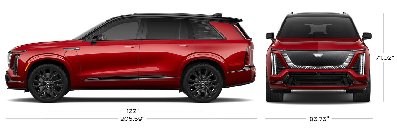 The Front and Side View of a 2026 Cadillac VISTIQ