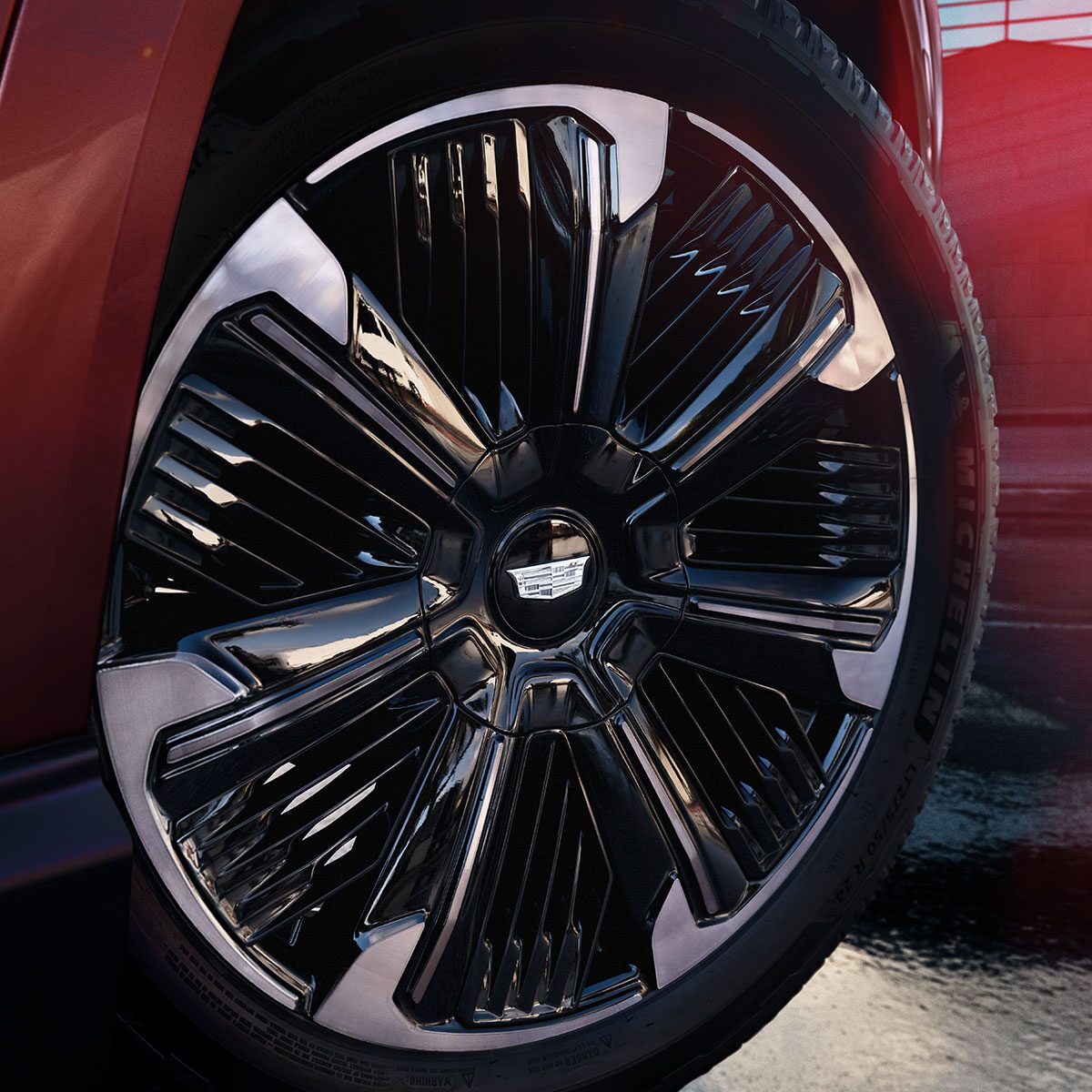 Close-up of the 2026 Cadillac ESCALADE IQ Electric SUV Wheel