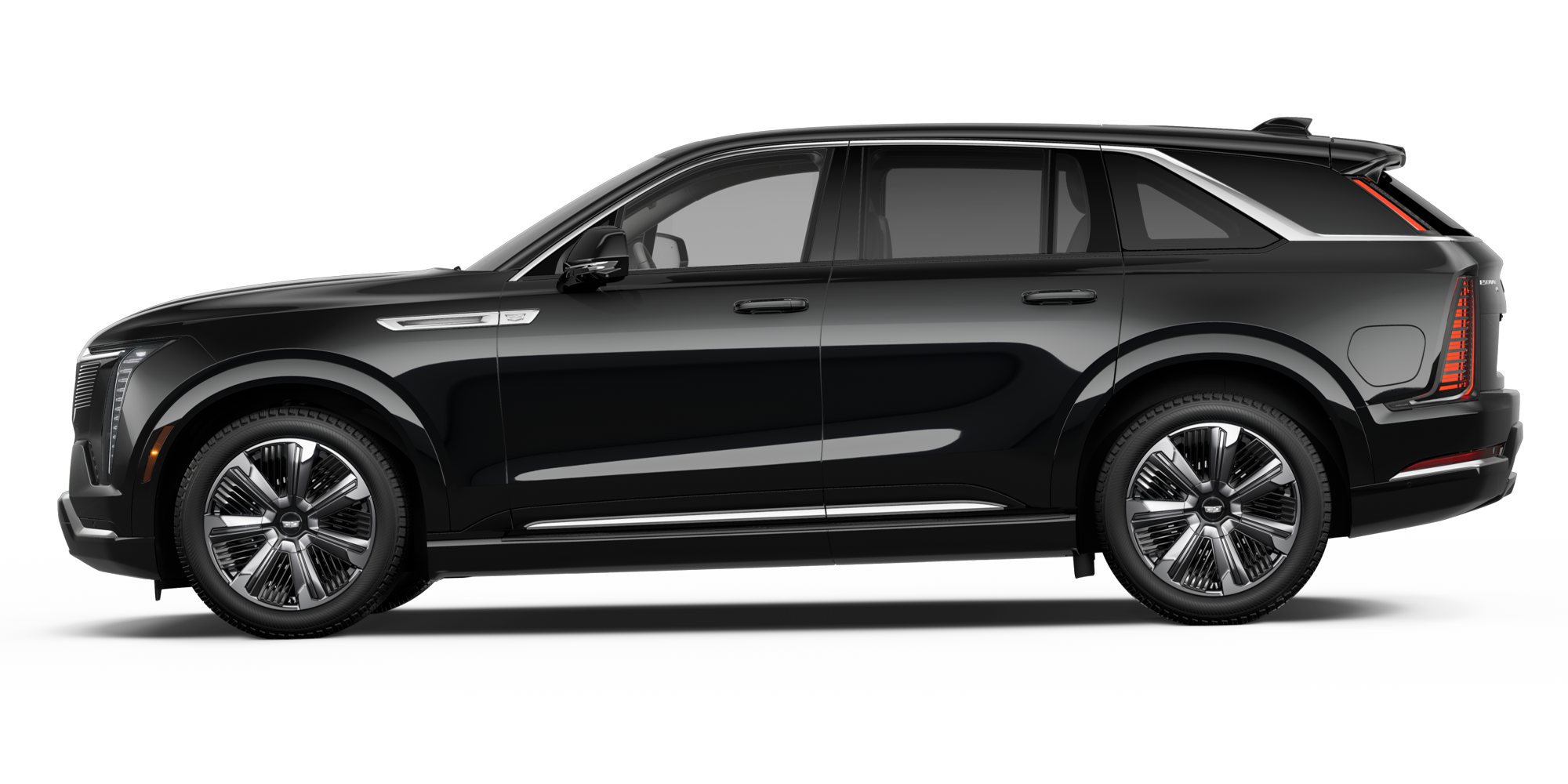 Side Profile of the Black 2026 Cadillac ESCALADE IQ Electric SUV