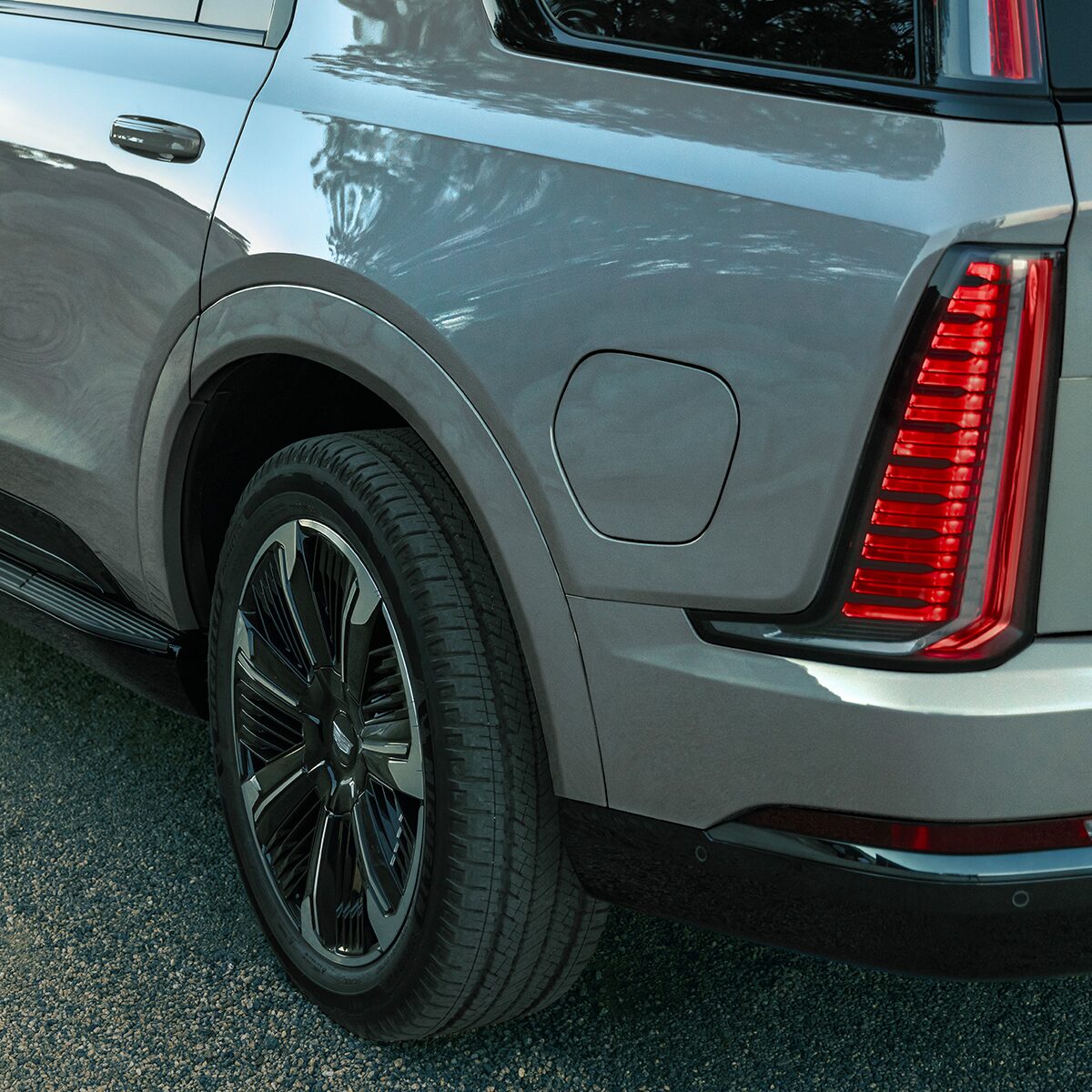 Close-up of the 2026 ESCALADE IQL Closed Charging Port