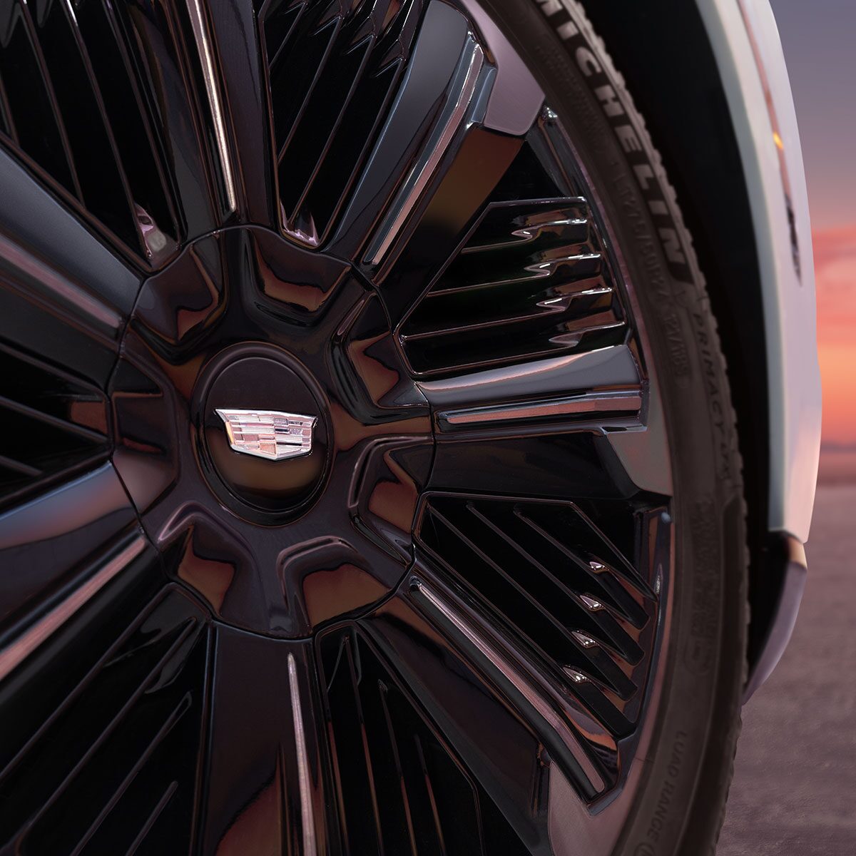 Detail Shot of the 24" Wheels on the 2026 Cadillac ESCALADE IQL