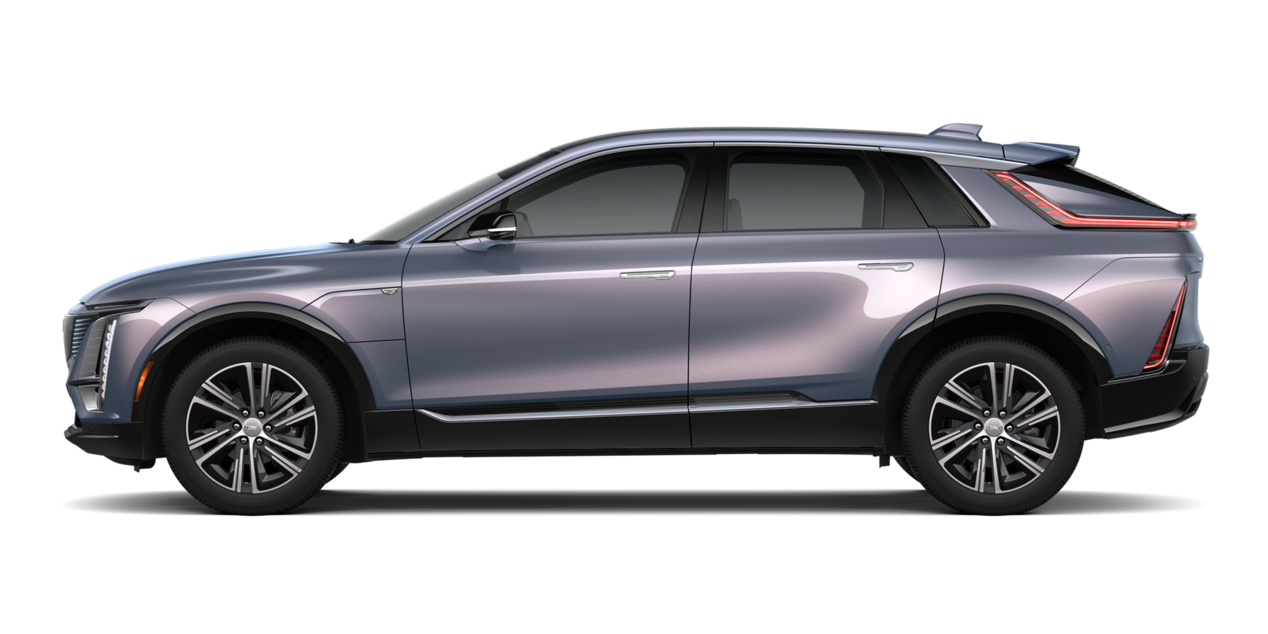 Driver's Side Profile of A Celestial Metallic 2026 Cadillac LYRIQ Premium Luxury Model
