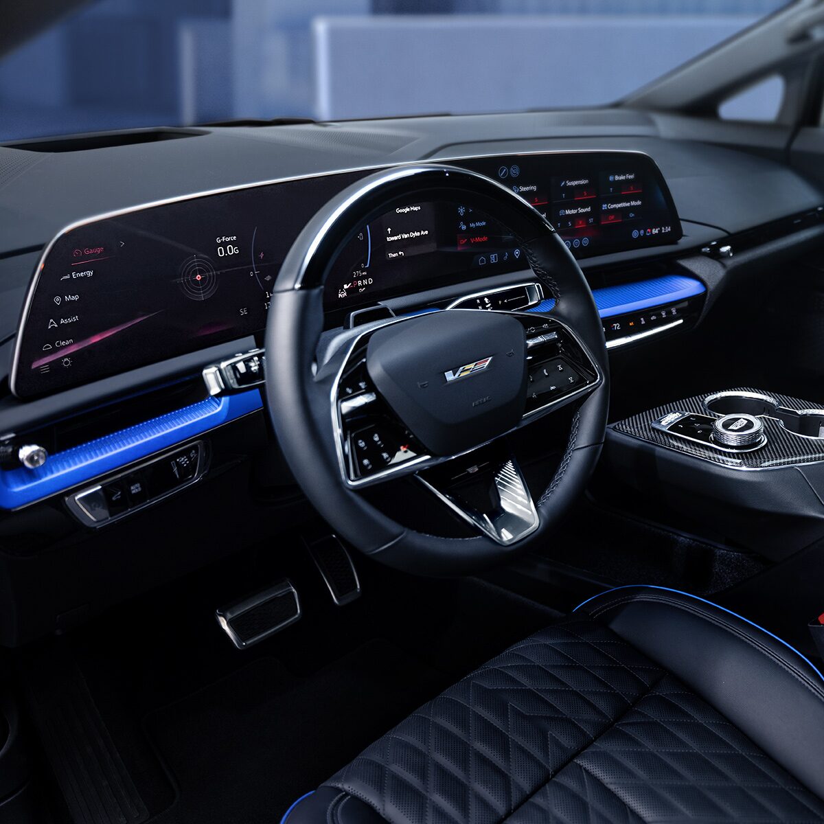 Driver Seat View of the 2026 OPTIQ-V Front Row Interior and Sleek Dashboard