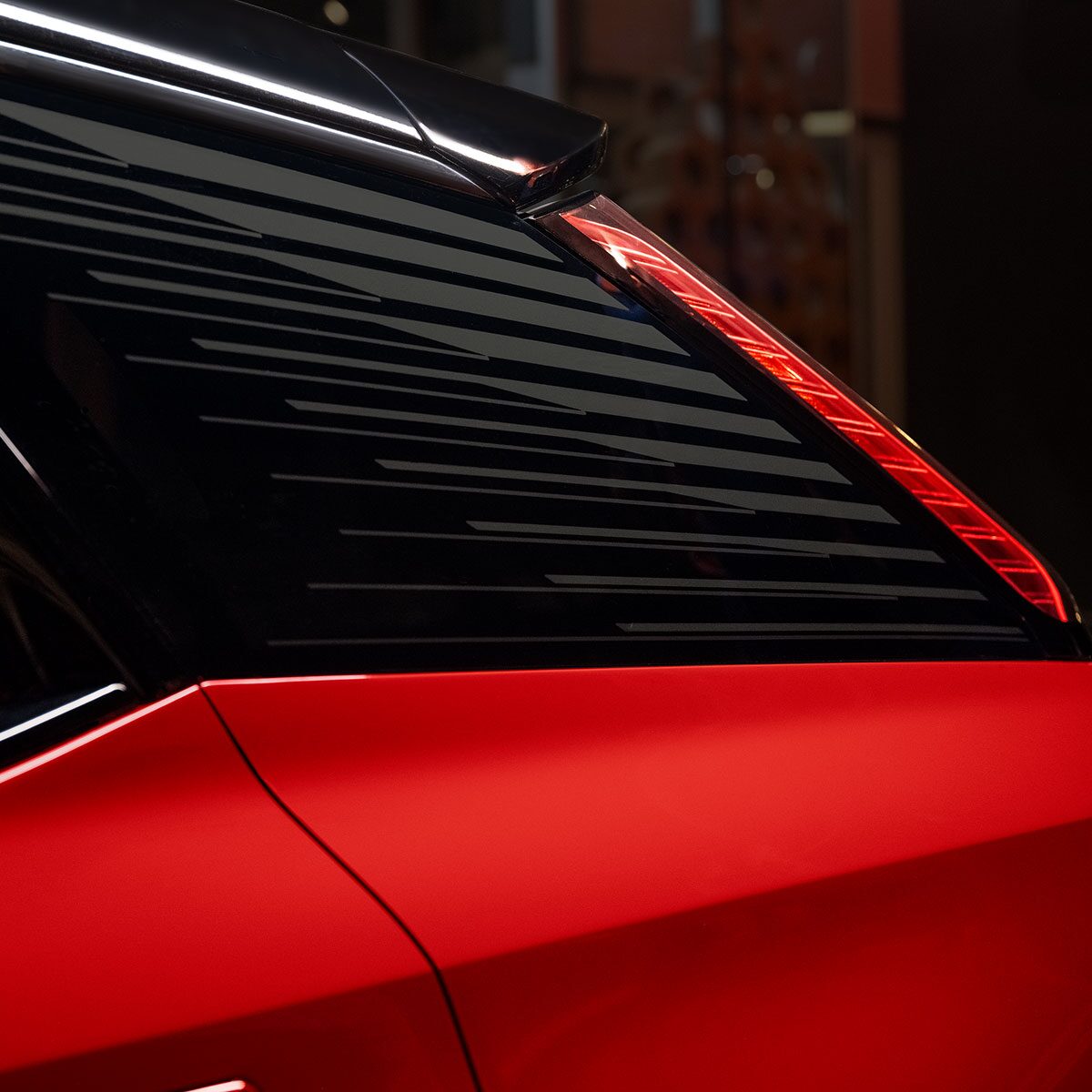 Side View of the Rear Window Accents of the 2026 Cadillac OPTIQ