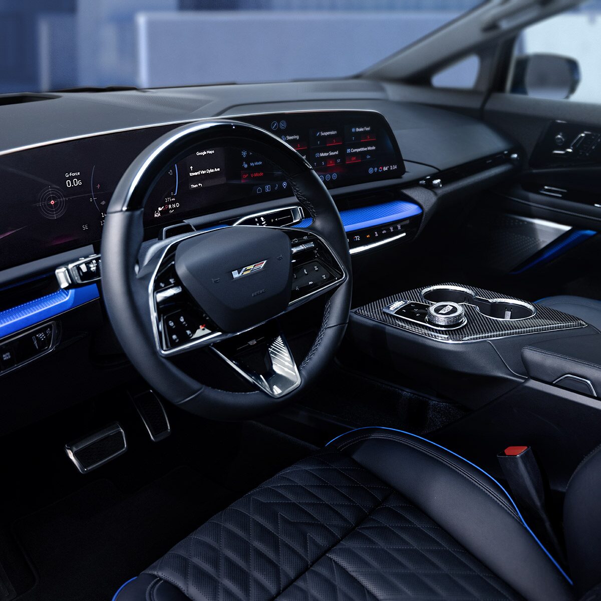Driver Seat View of the 2026 OPTIQ-V Luxurious Dashboard and Front Row Interior