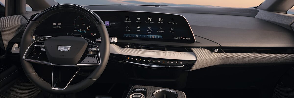Dashboard View of the 2026 Cadillac OPTIQ Interior