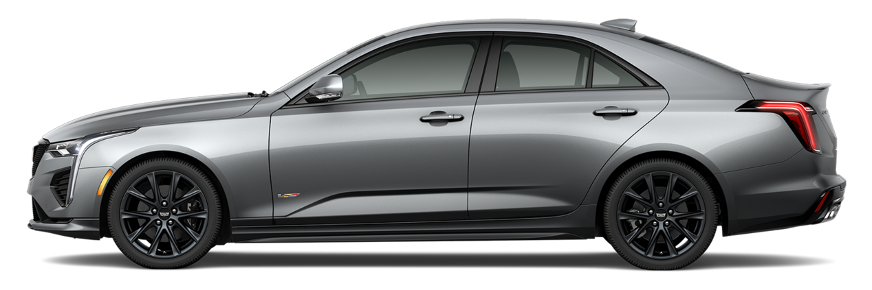 A Silver Cadillac CT4-V