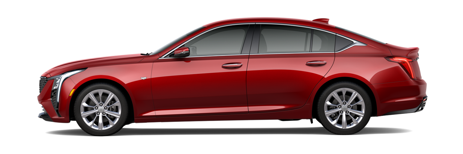 The Side Profile of a Red 2026 CT5