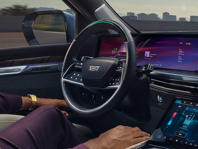 Passenger View of a Driver Utilizing the Super Cruise Feature in the 2026 Cadillac Escalade