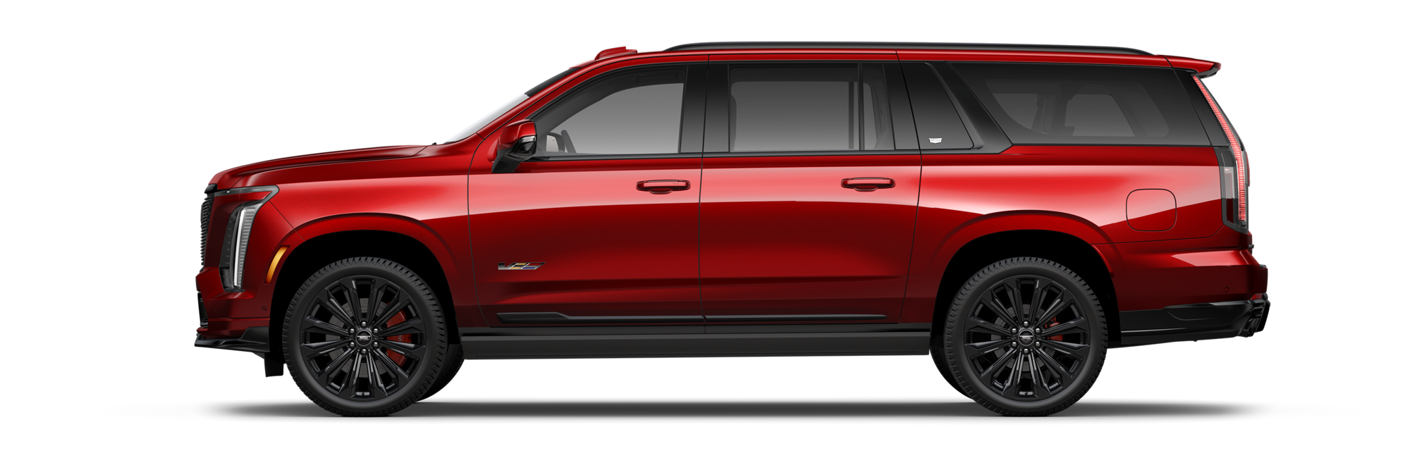 A Profile View of a Blue 2026 Cadillac Escalade-V ESV