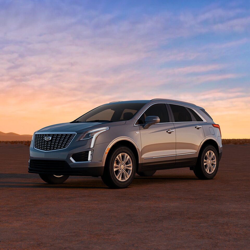The 2026 Cadillac XT5 Parked During the Beginning of Dusk in The Desert