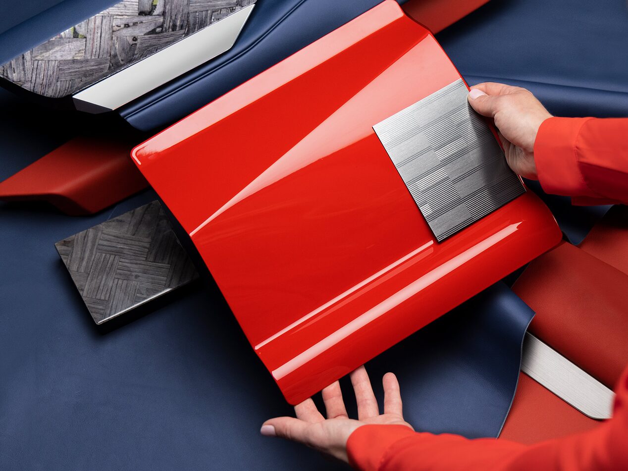 A Person Holding the Masterfully Crafted Materials for the Aurora Cadillac CELESTIQ