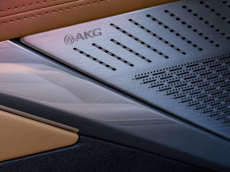 Close-up of the AKG Interior Audio Speakers in the 2026 ESCALADE IQL Large Electric SUV