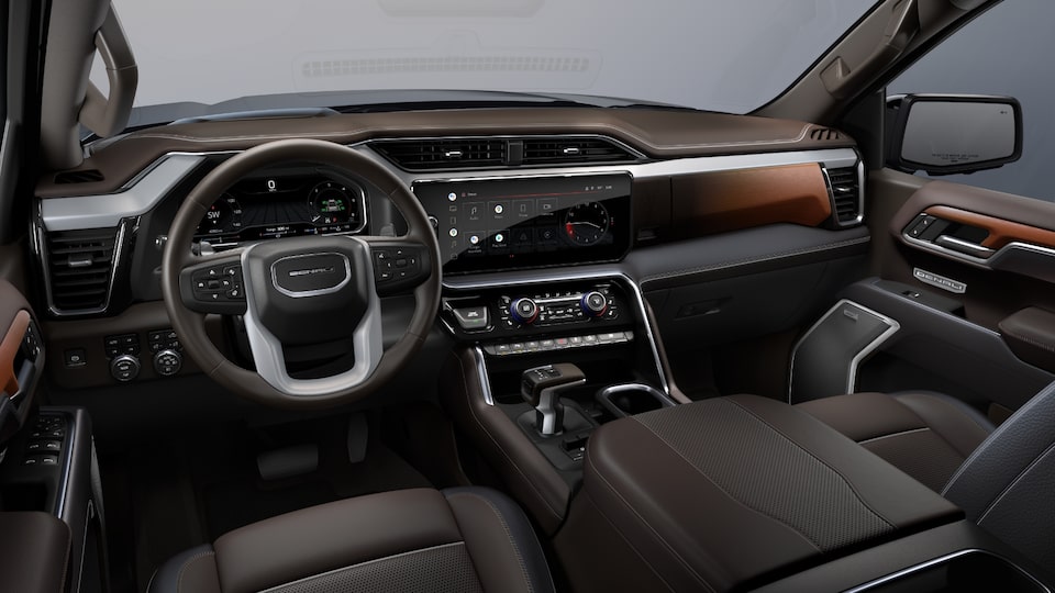 2023 GMC Sierra CGI Photography: Interior Brownstone leather seat