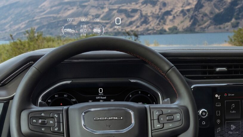 2023 GMC sierra Photography: 15" Head-up Display