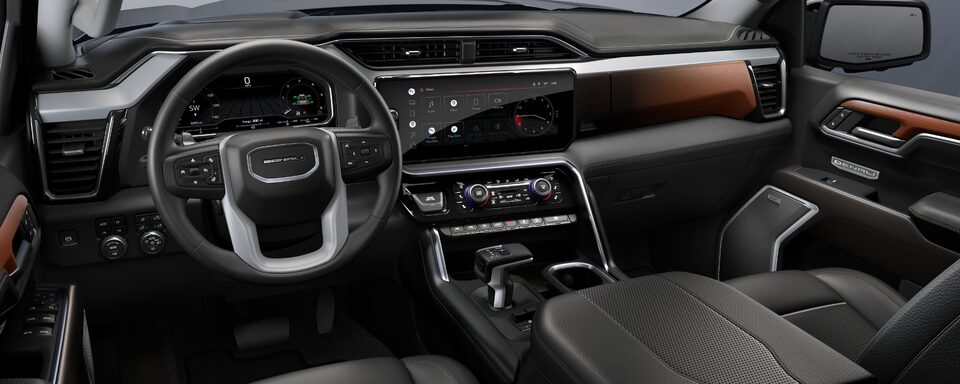 2023 GMC sierra Design: Interior Jet Black & Clove Porous Natural Leather Sheet