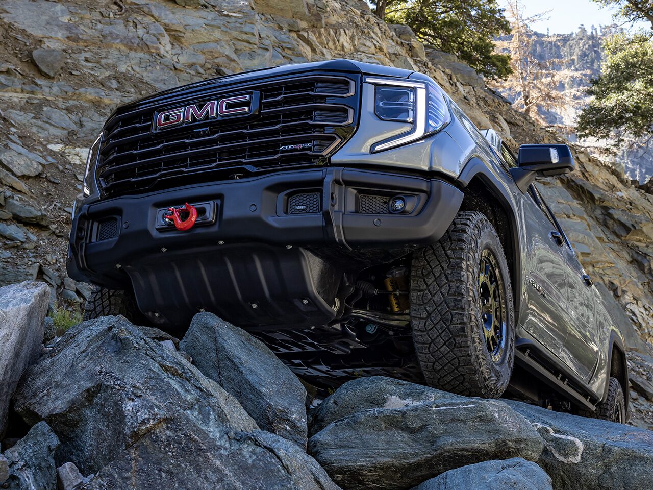 Underbody View of the Skid Plate on the GMC AT4X AEV Truck