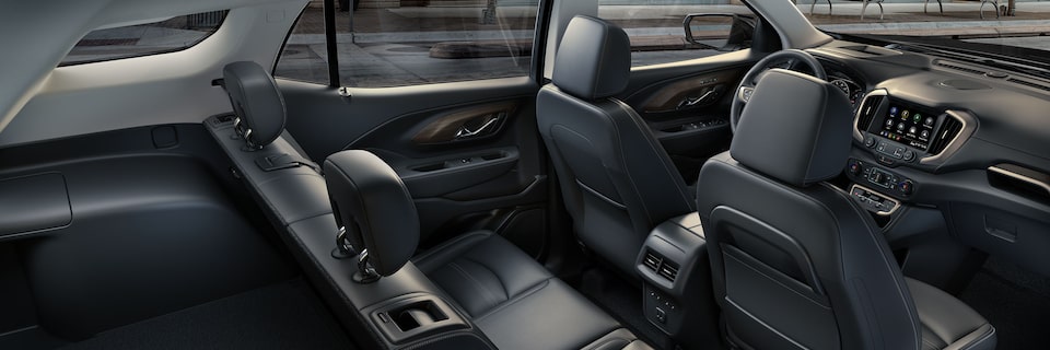 Overhead Interior View of the Black Interior of a GMC Vehicle