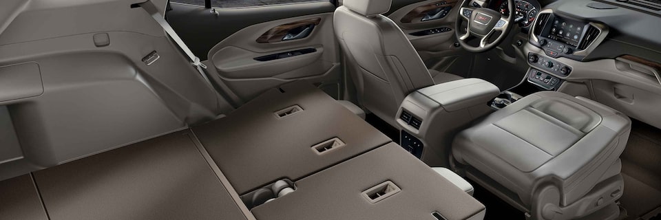 2022 GMC Acadia SUV Interior Backseats Folded Down