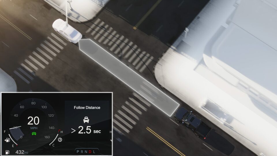 Video of the Following Distance Indicator in the 2023 GMC Canyon