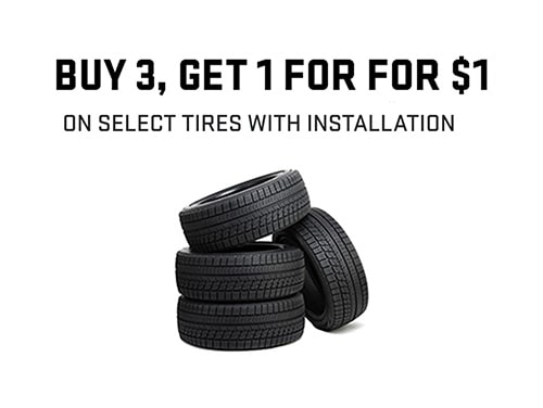ire Fresh Start Event Next to Buy 3 Get 1 for $1 on Select Tires Offer