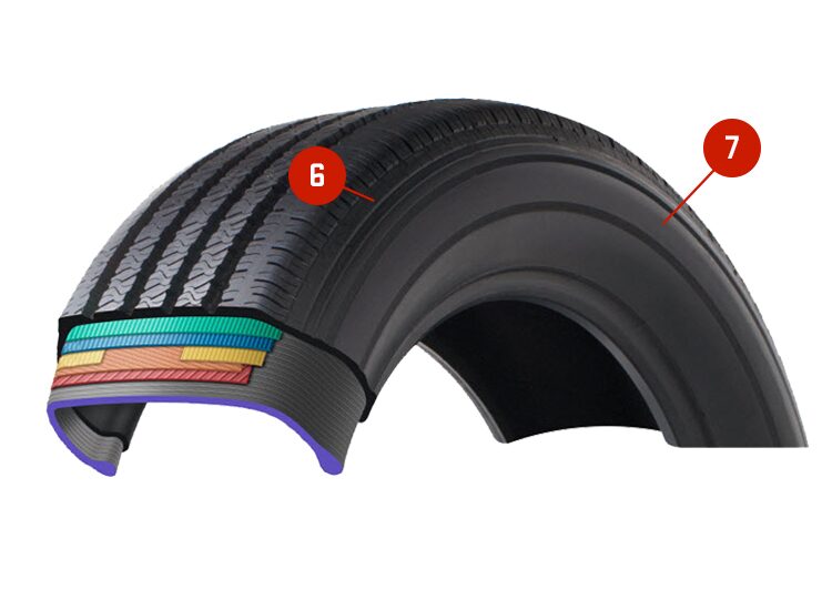 GMC tire side structures cutaway diagram