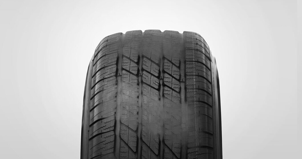 Tire cupping wear example from GMC Certified Service