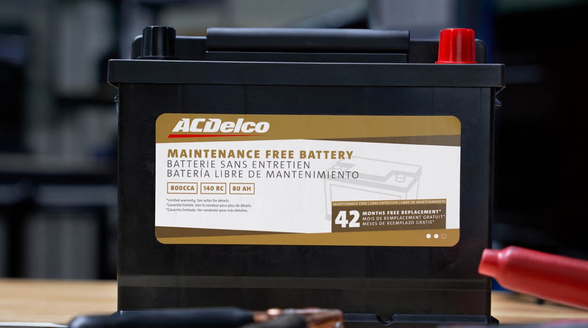 ACDelco Batteries Available through GMC Certified Service, ACDelco Gold Battery with 42-month warranty