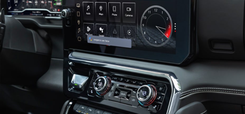 An Active Display Screen in a GMC Vehicle