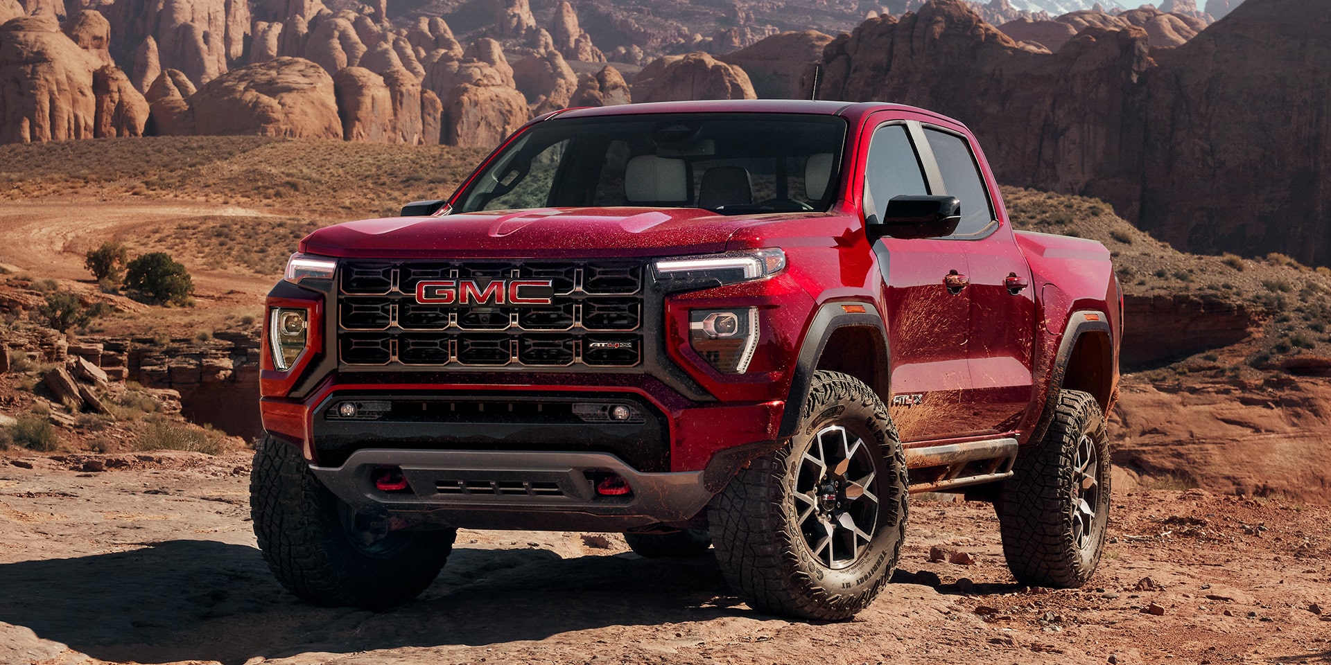 Front Three-Quarters View of the GMC Canyon AT4X Off-Road Pickup Truck