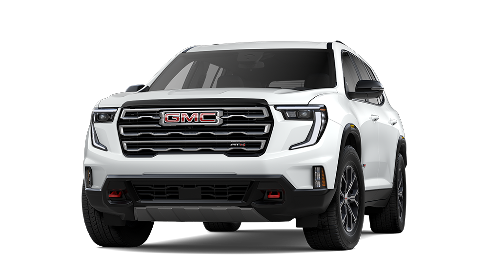 Front Three-Quarters View of the GMC Acadia AT4 Mid-Size Off-Road SUV